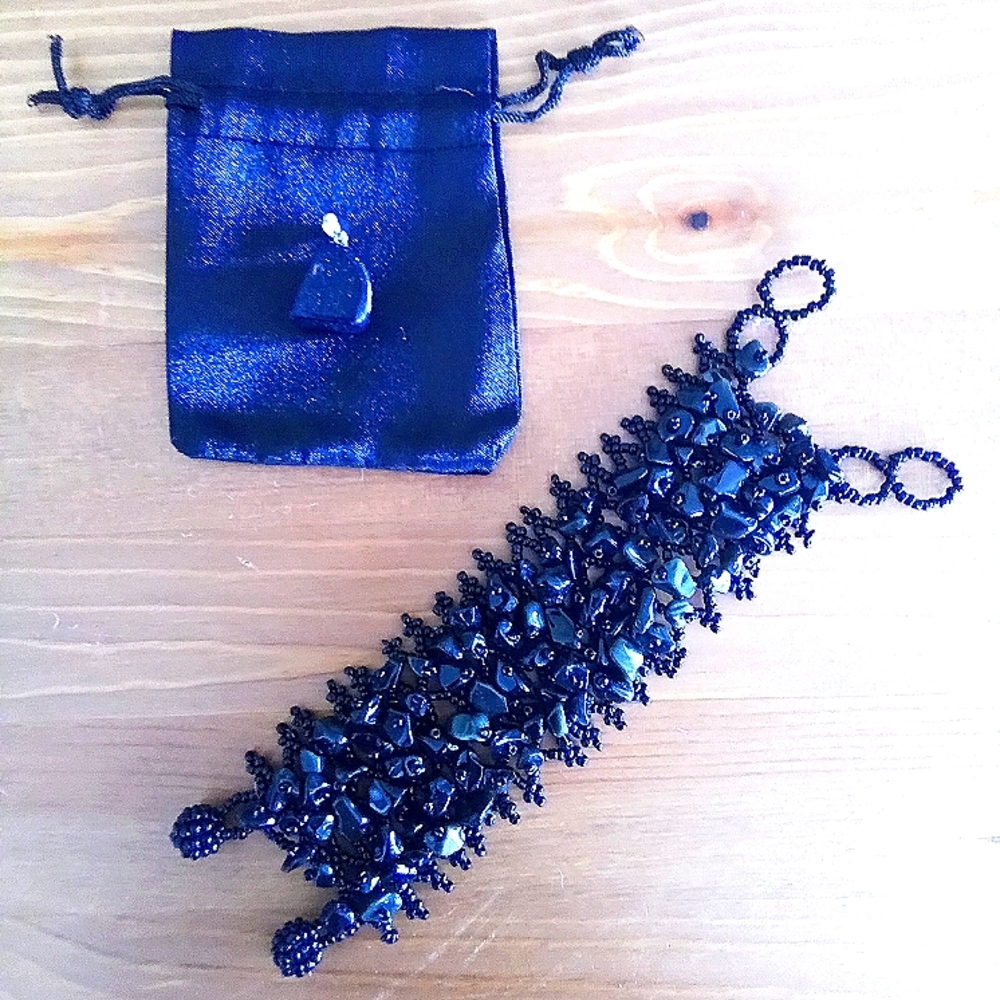 Genuine BlackTourmaline & onyx bracelet